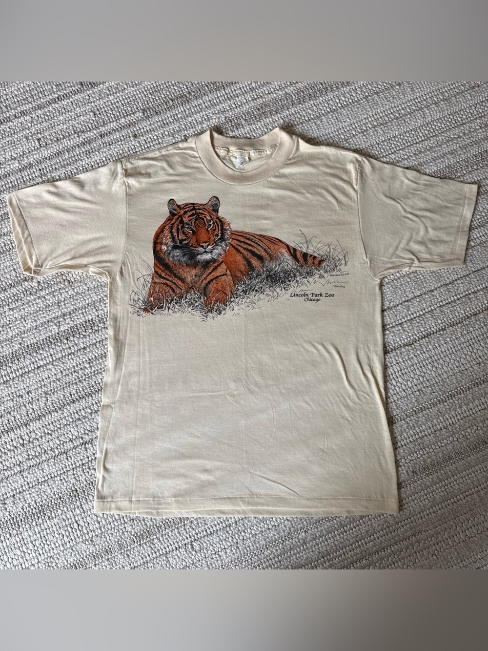 Vintage Single Stitch 1985 Harlequin Teena Houck Tiger XL Shirt Rare Vintage Vtg